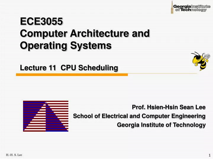 ece3055 computer architecture and operating systems lecture 11 cpu scheduling