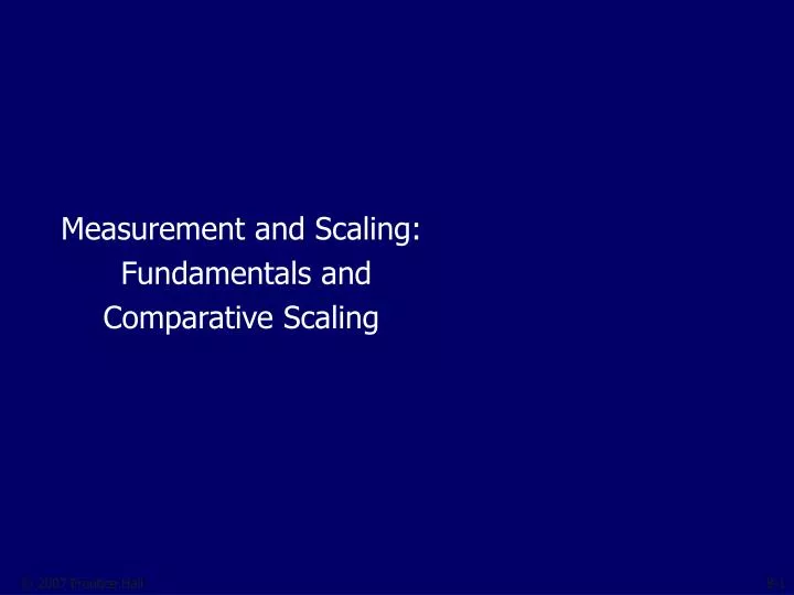 measurement and scaling fundamentals and comparative scaling