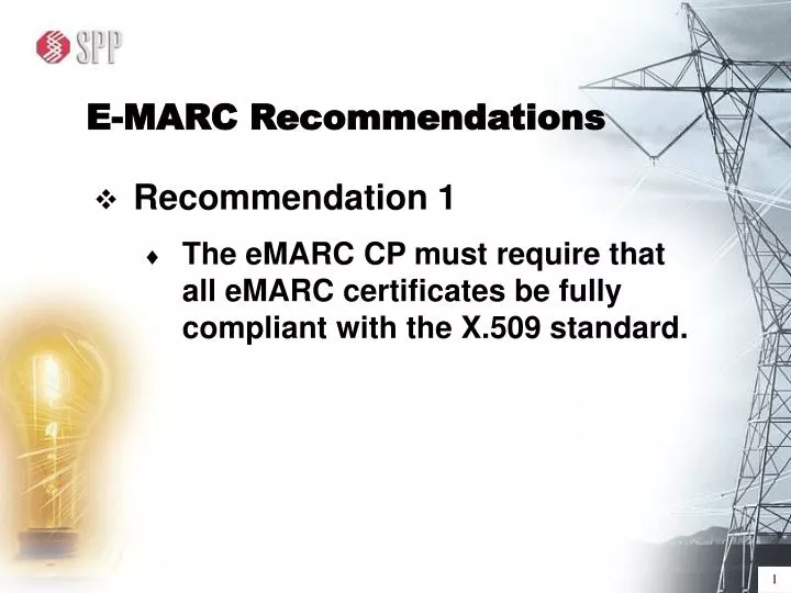 e marc recommendations