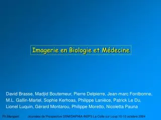 Imagerie en Biologie et Médecine