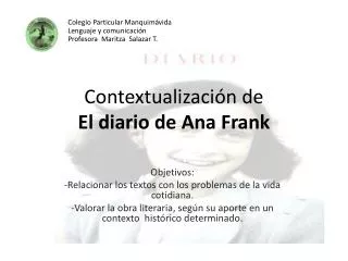 Contextualización de El diario de Ana Frank