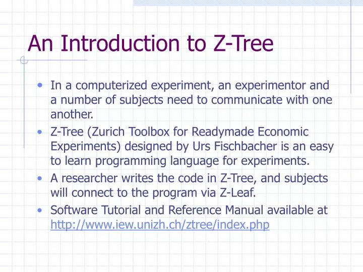 an introduction to z tree