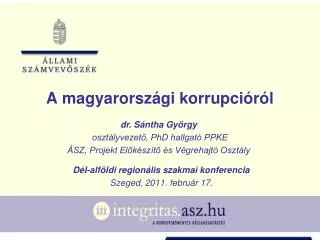 a magyarorsz gi korrupci r l