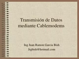transmisi n de datos mediante cablemodems