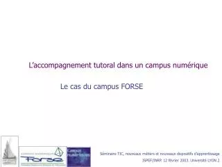 l accompagnement tutoral dans un campus num rique