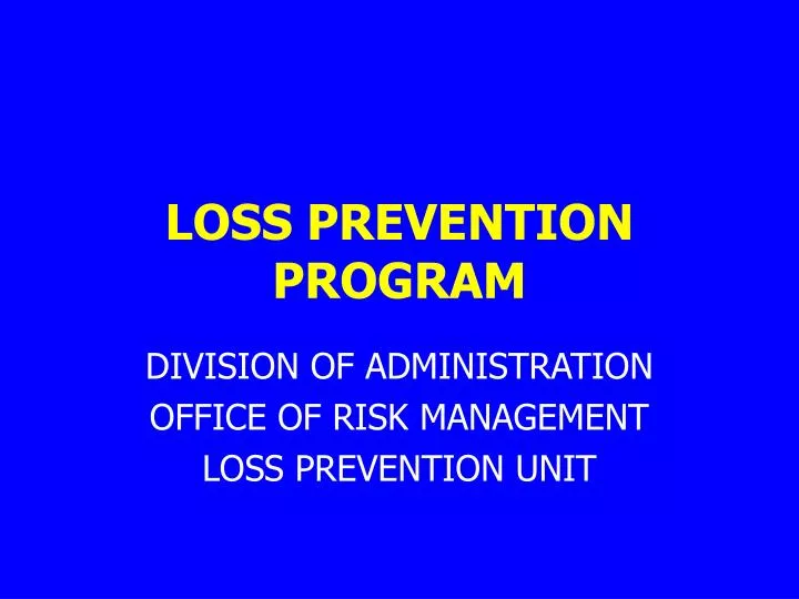 loss prevention program