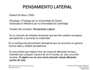 PENSAMIENTO LATERAL