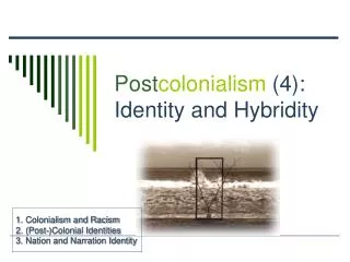Post colonialism (4): Identity and Hybridity