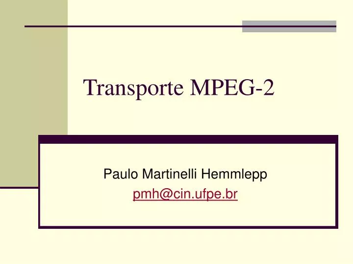 transporte mpeg 2