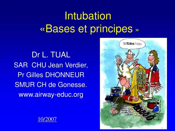 intubation bases et principes