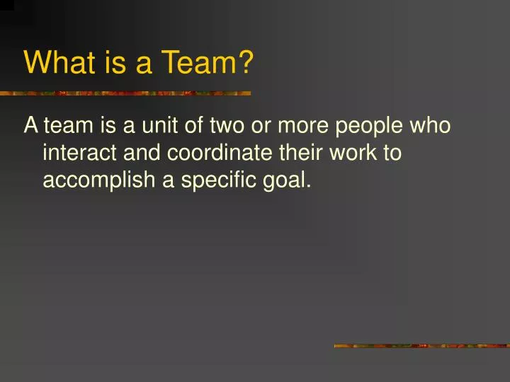 what is a team