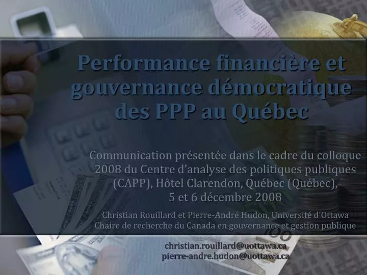 performance financi re et gouvernance d mocratique des ppp au qu bec