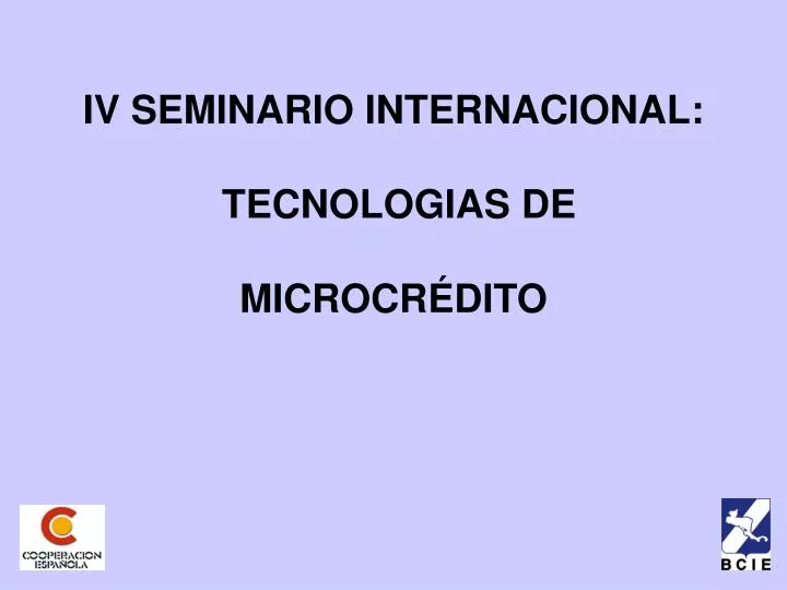 iv seminario internacional tecnologias de microcr dito