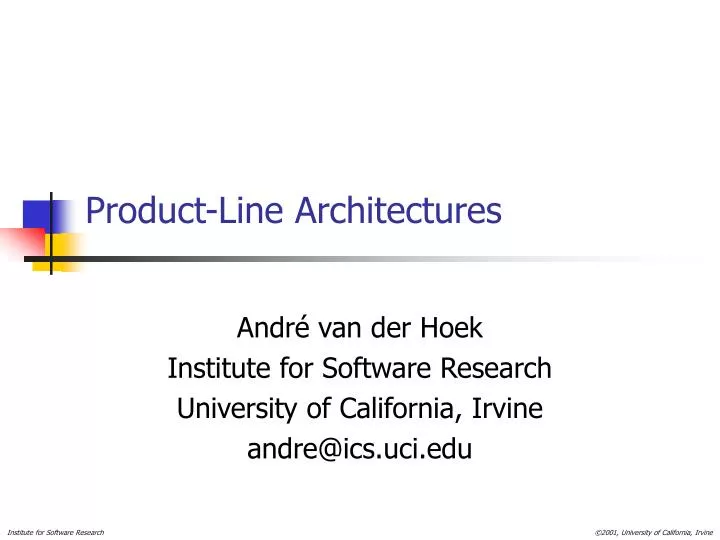 product line architectures