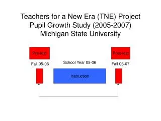 Teachers for a New Era (TNE) Project Pupil Growth Study (2005-2007) Michigan State University