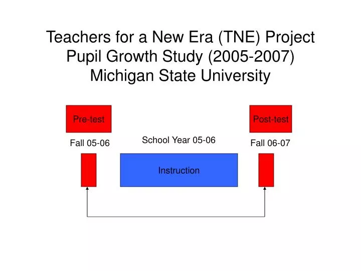 teachers for a new era tne project pupil growth study 2005 2007 michigan state university