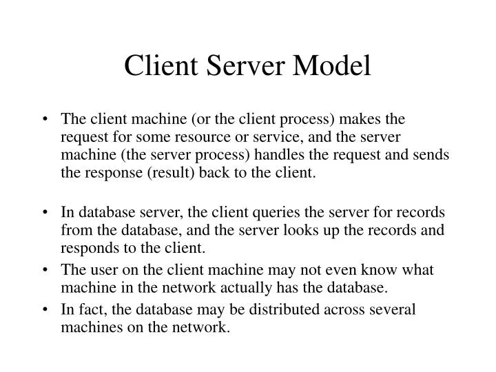 client server model