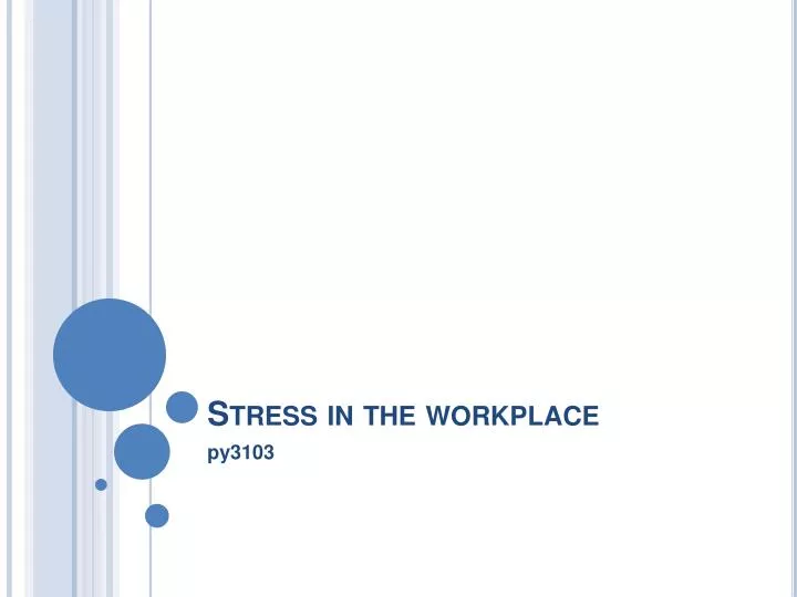 stress in the workplace