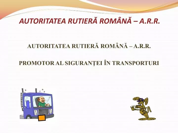 autoritatea rutier rom n a r r