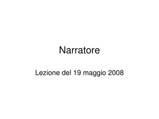 narratore