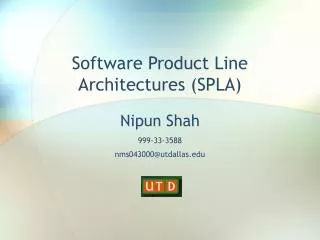 Software Product Line Architectures (SPLA)