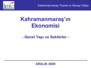 kahramanmara n ekonomisi