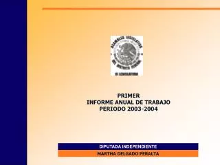PRIMER INFORME ANUAL DE TRABAJO PERIODO 2003-2004