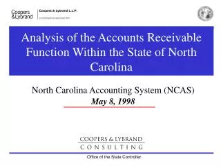 Analysis of the Accounts Receivable Function Within the State of North Carolina