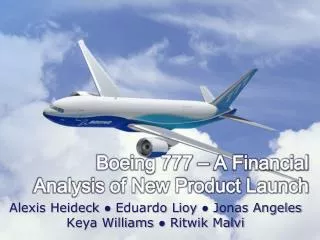 Boeing 777 – A Financial Analysis of New Product Launch