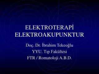 elektroterap elektroakupunktur