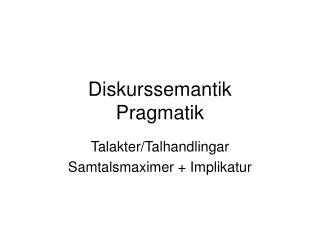 diskurssemantik pragmatik