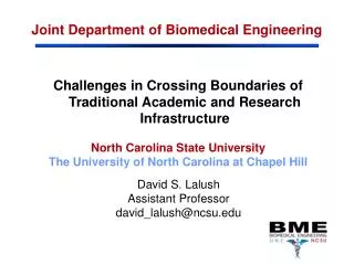 Joint Department of Biomedical Engineering
