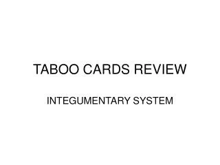 TABOO CARDS REVIEW