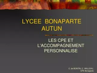 LYCEE BONAPARTE AUTUN