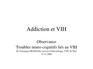 addiction et vih