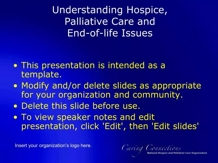 understanding hospice palliative care and end of life issues