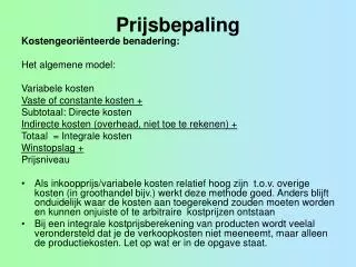 prijsbepaling