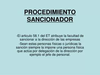 procedimiento sancionador