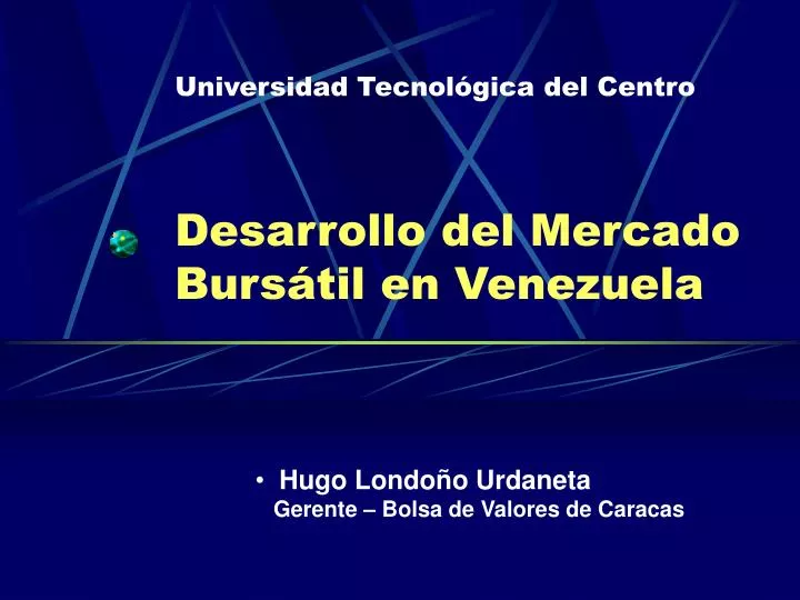 desarrollo del mercado burs til en venezuela