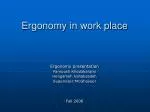 Ergonomy in work place - slide 1