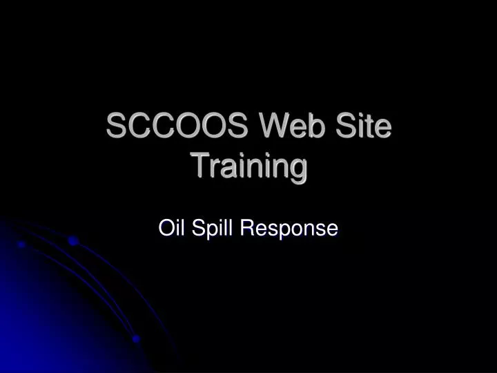 sccoos web site training