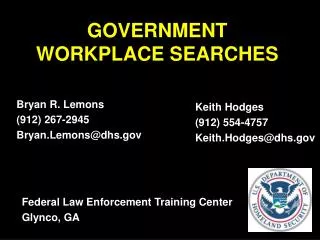 GOVERNMENT WORKPLACE SEARCHES