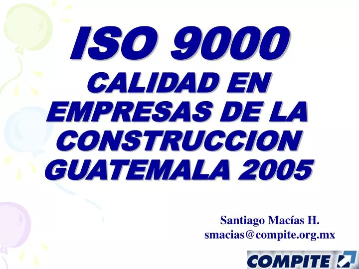 iso 9000 calidad en empresas de la construccion guatemala 2005