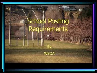 School Posting Requirements