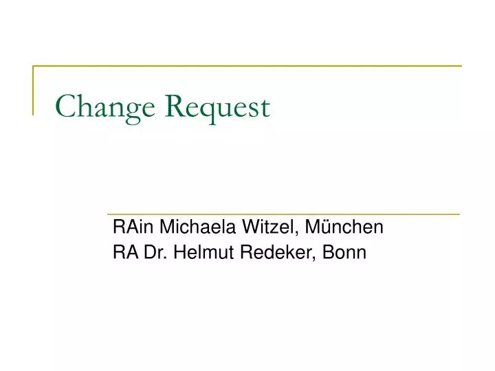 change request