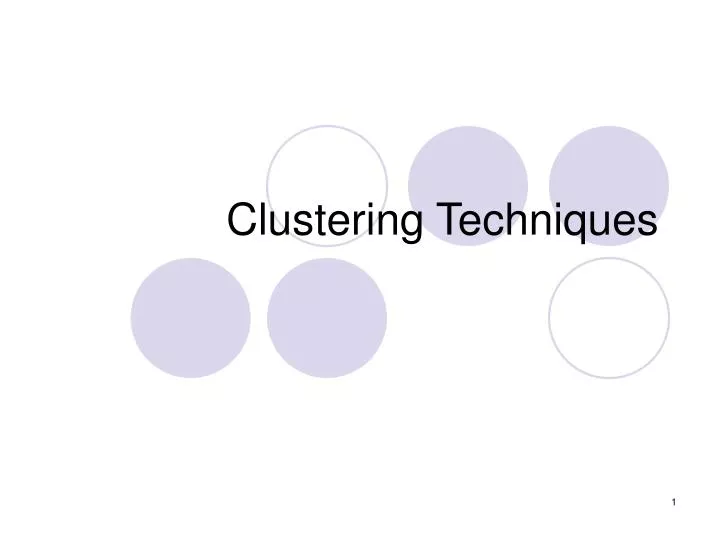 clustering techniques