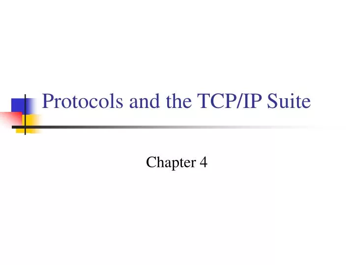 protocols and the tcp ip suite