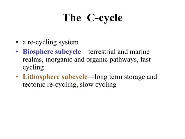 the c cycle
