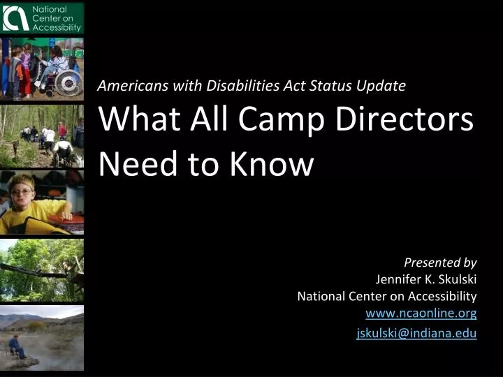 americans with disabilities act status update what all camp directors need to know
