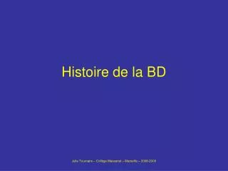 histoire de la bd